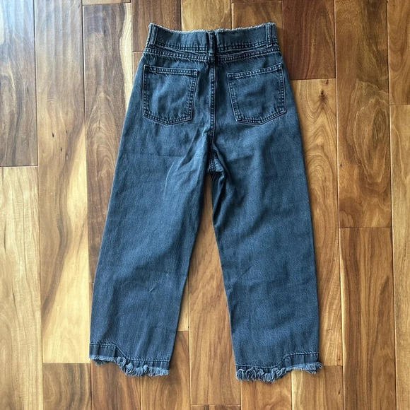 Zara Premium Black Distressed High Rise Denim Jeans size 2 - Picture 2 of 4